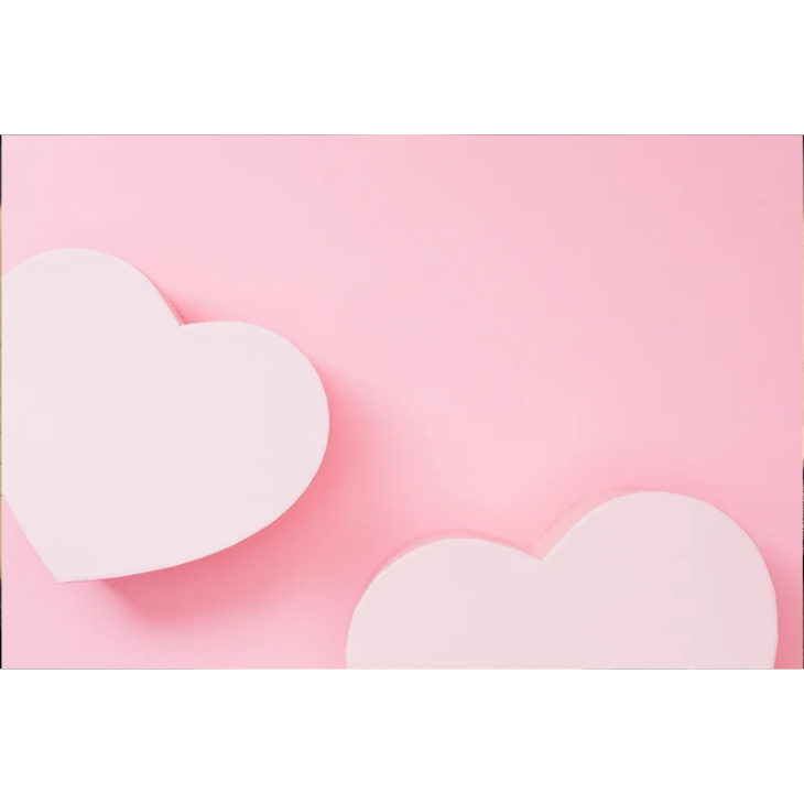 ピンクの背景に2つのハートの画像